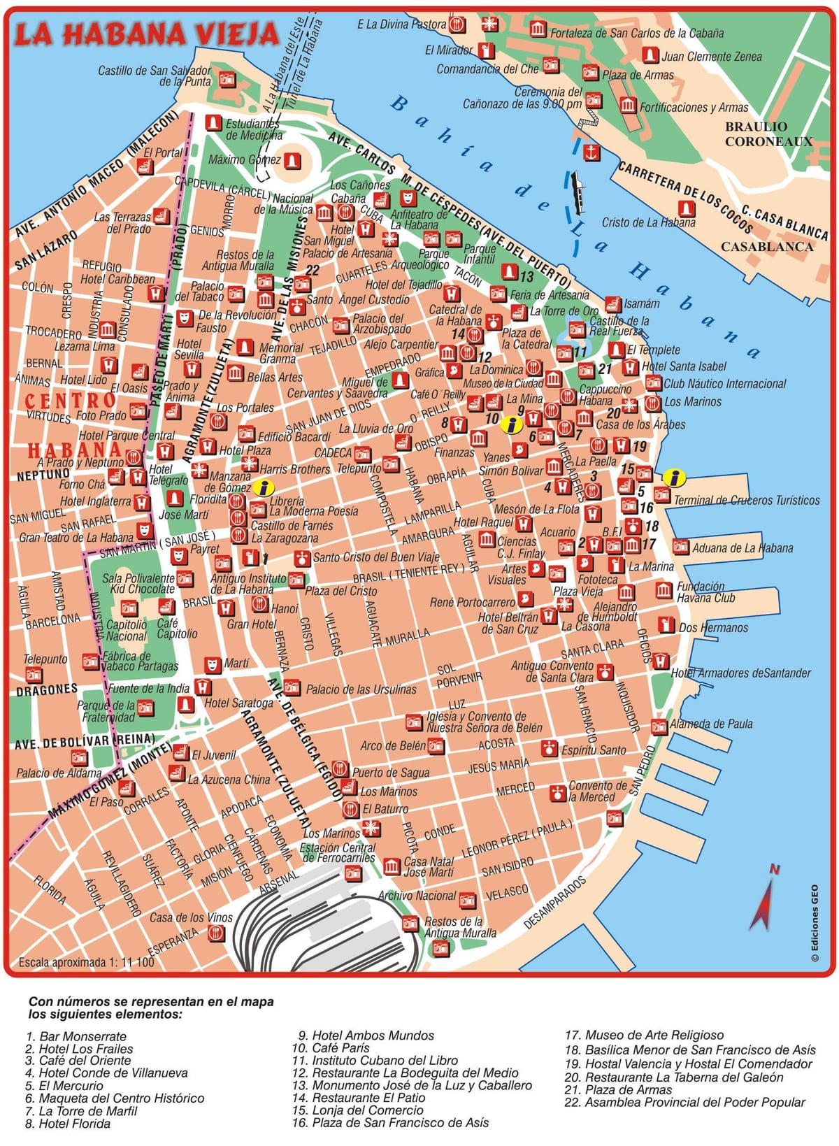 zemljevid Habana vieja