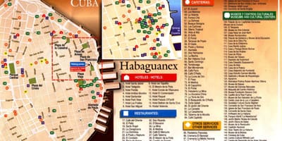 Havana turistični zemljevid