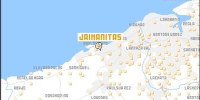 Zemljevid jaimanitas Kubi